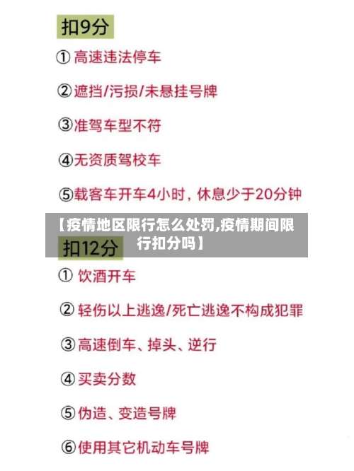 【疫情地区限行怎么处罚,疫情期间限行扣分吗】-第1张图片